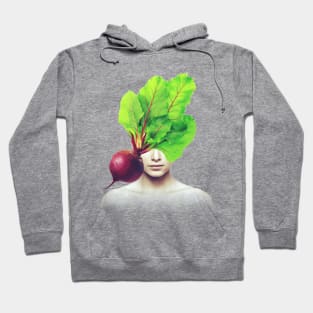 Beetroot head portrait Hoodie